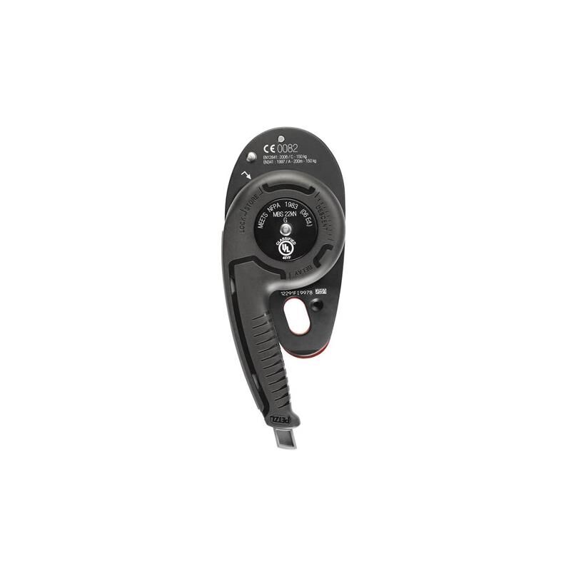 Petzl I'D-L afdaalapparaat 12,5-13mm zwart