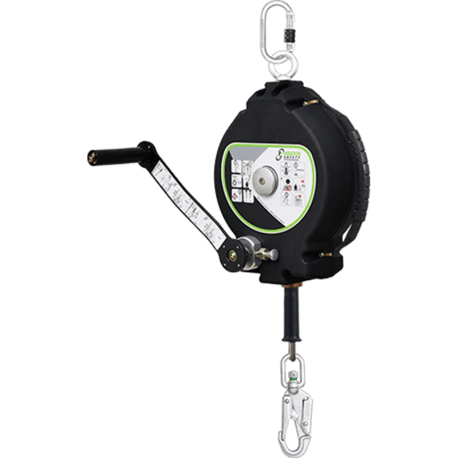 OLYMPE SYNTHETIC ROPE, RETRACTABLE FALL ARRESTER 18 M WITH INTEGRATED RESCUE WINCH